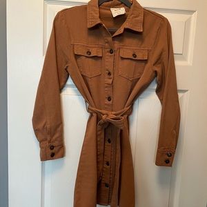 These Three Boutique Rust Jean Dress